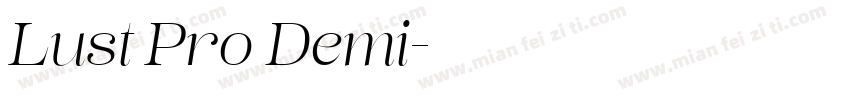 Lust Pro Demi字体转换